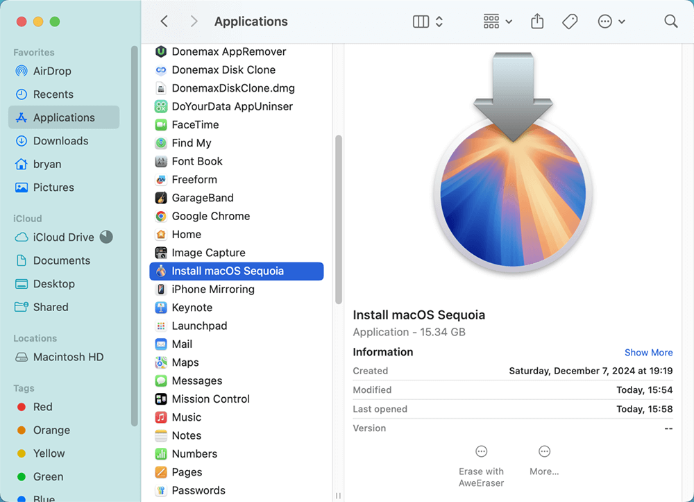 Download macOS Sequoia Installer