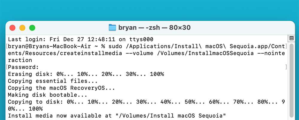create a bootable macOS installation drive