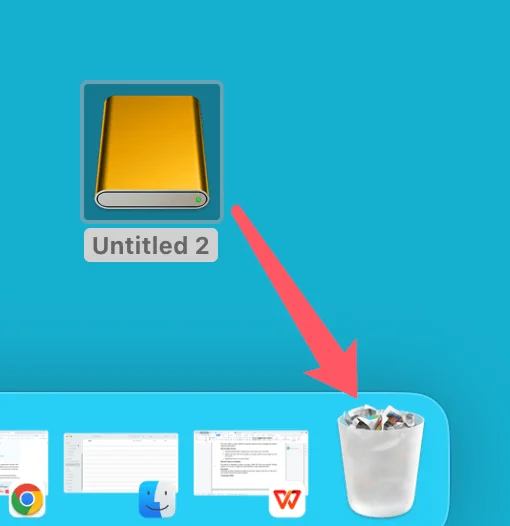eject or force eject external device on Mac