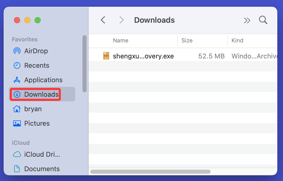 Open Finder > Go to Downloads > Sort by size