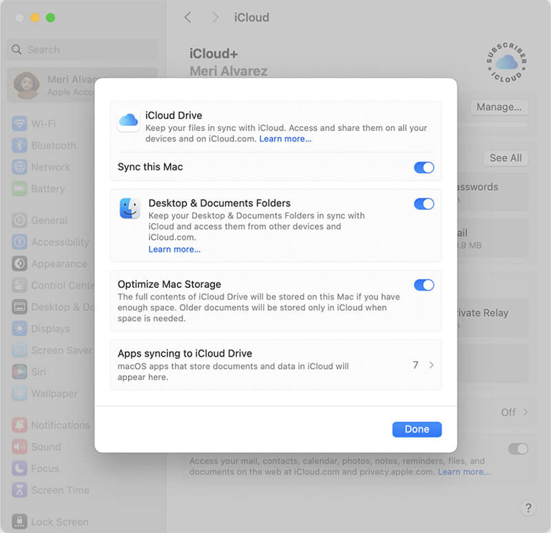 Enable iCloud Drive