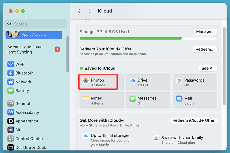 Enable iCloud Photos