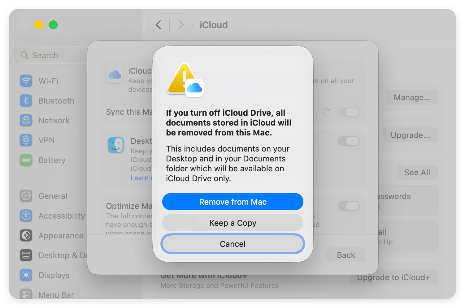 how to enable or disable iCloud backup on macOS 27 Golden Gate