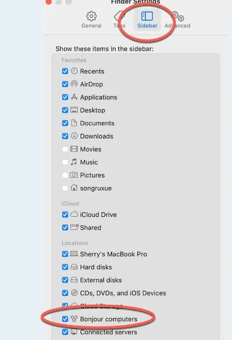 Adjust settings in Finder
