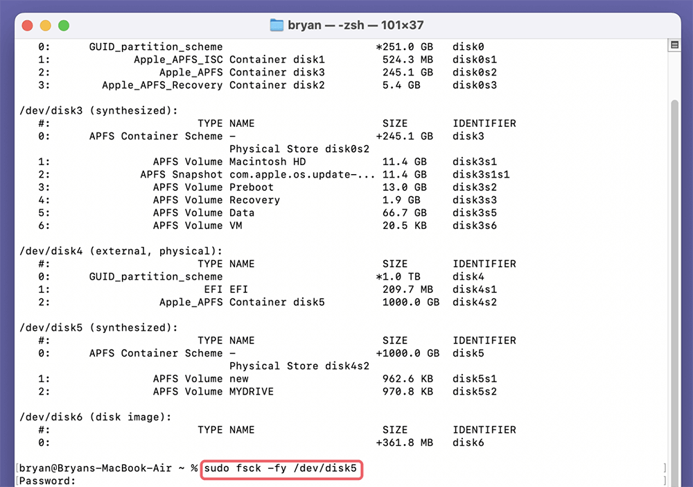 Run the Repair Command