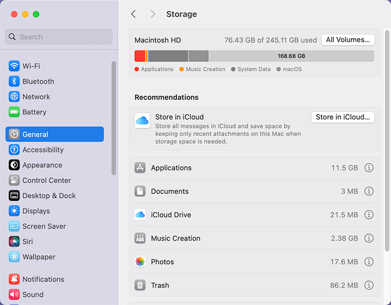 Ensure Sufficient Disk Space