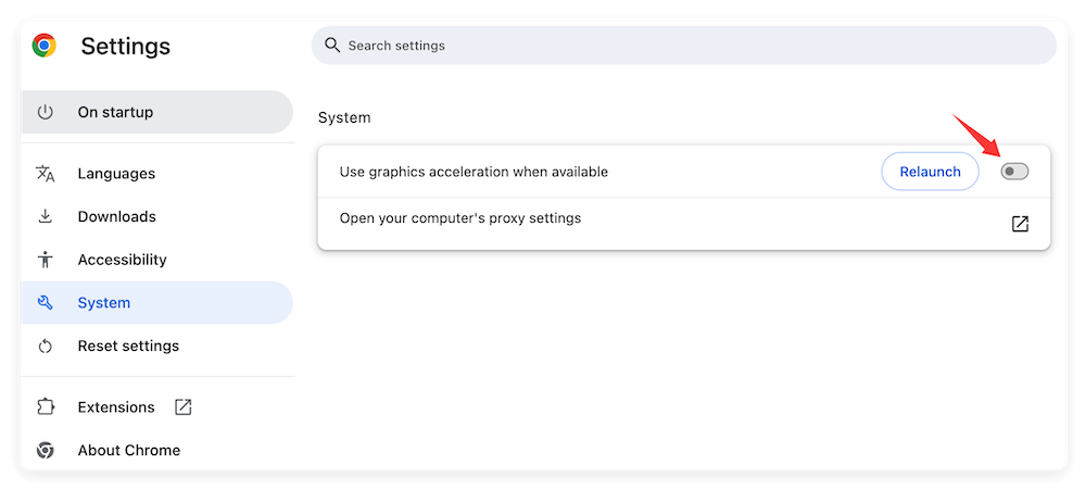 fix MacBook screen flickering - Chrome settings