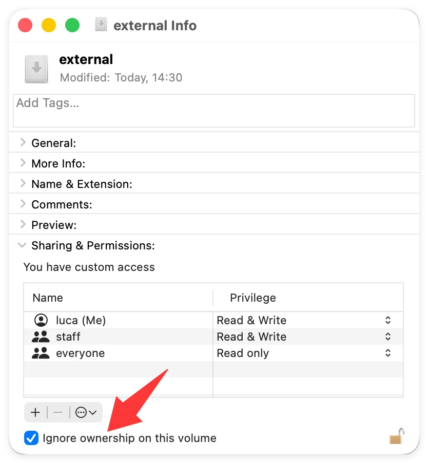 external hard drive read only macos 27 golden gate fix