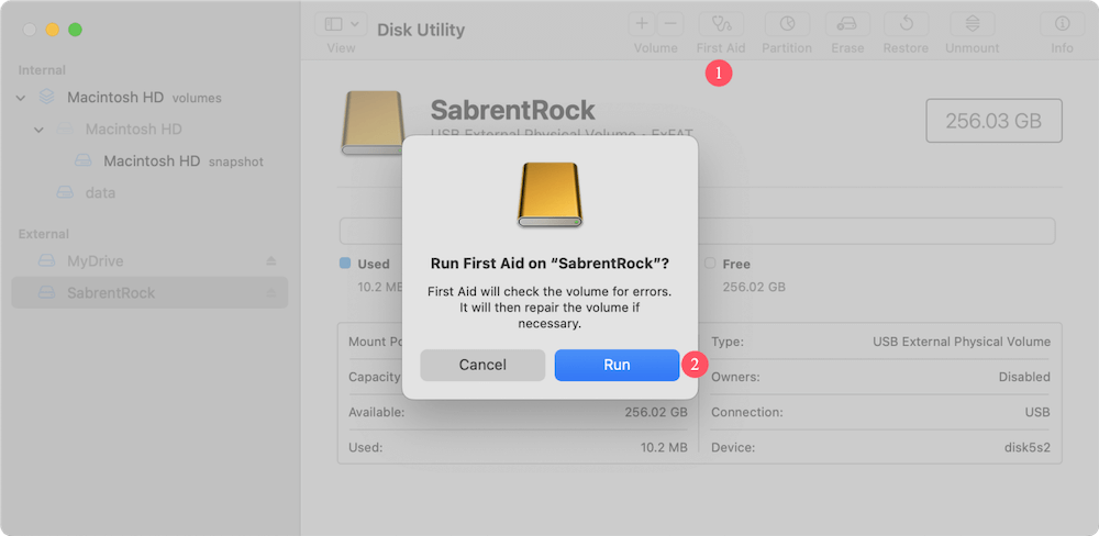 Sabrent Rocket external SSD ready-only on Mac