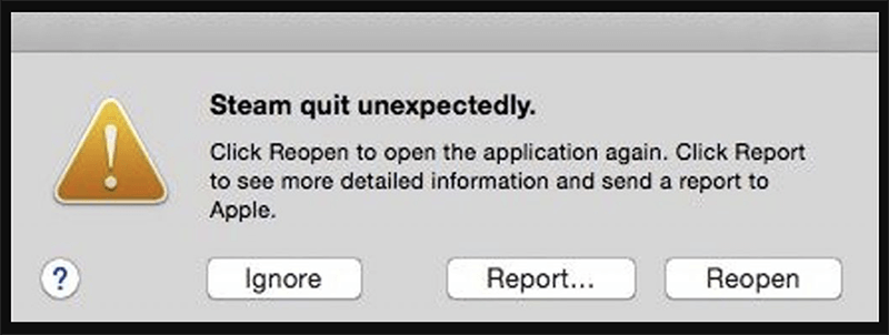 fix Steam quit unexpectedly