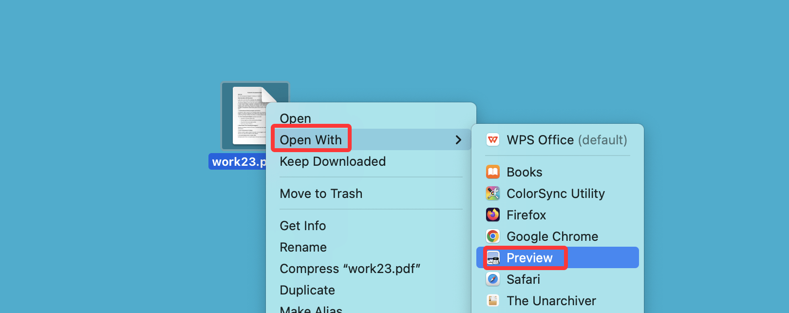 How to Manually Open a PDF in Preview