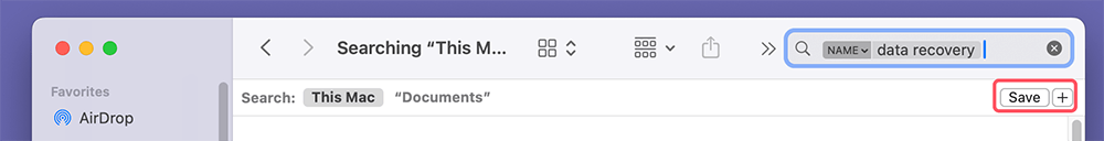 Creating Saved Searches