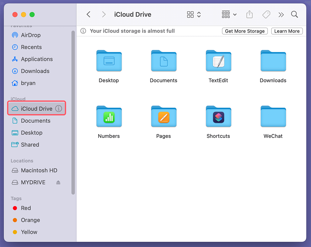 Accessing iCloud Drive