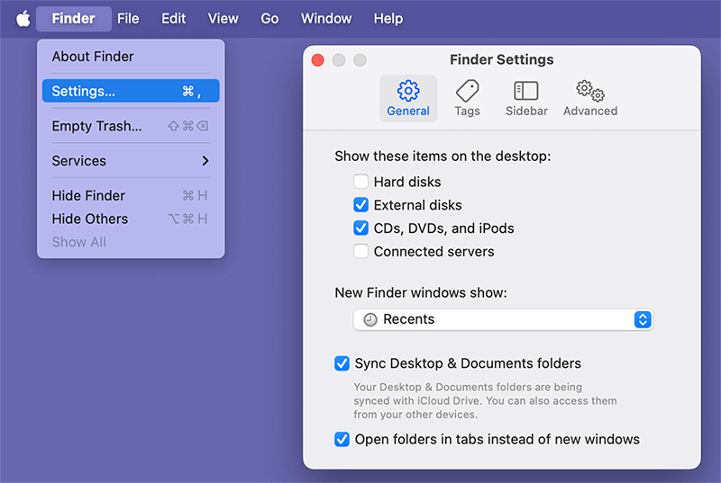 Customizing Finder Preferences