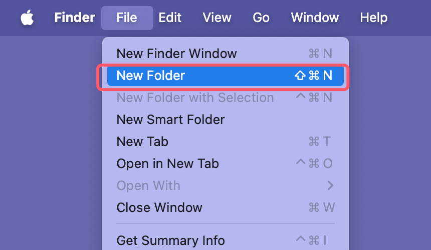 Creating New Folders
