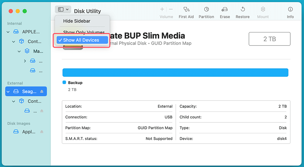 Check Disk Utility
