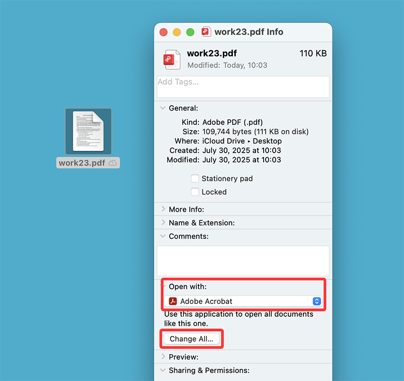 Set Adobe Reader as Default PDF App