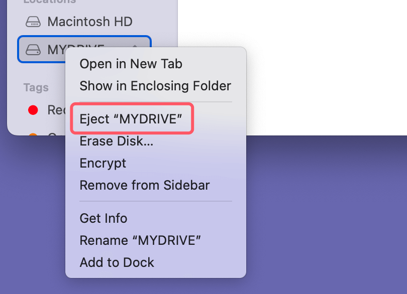 Disconnect External Devices