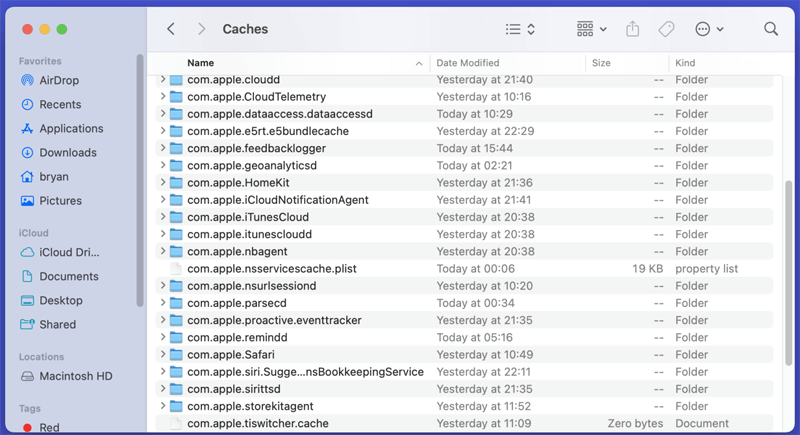 Manual Method to Clear Cache Files