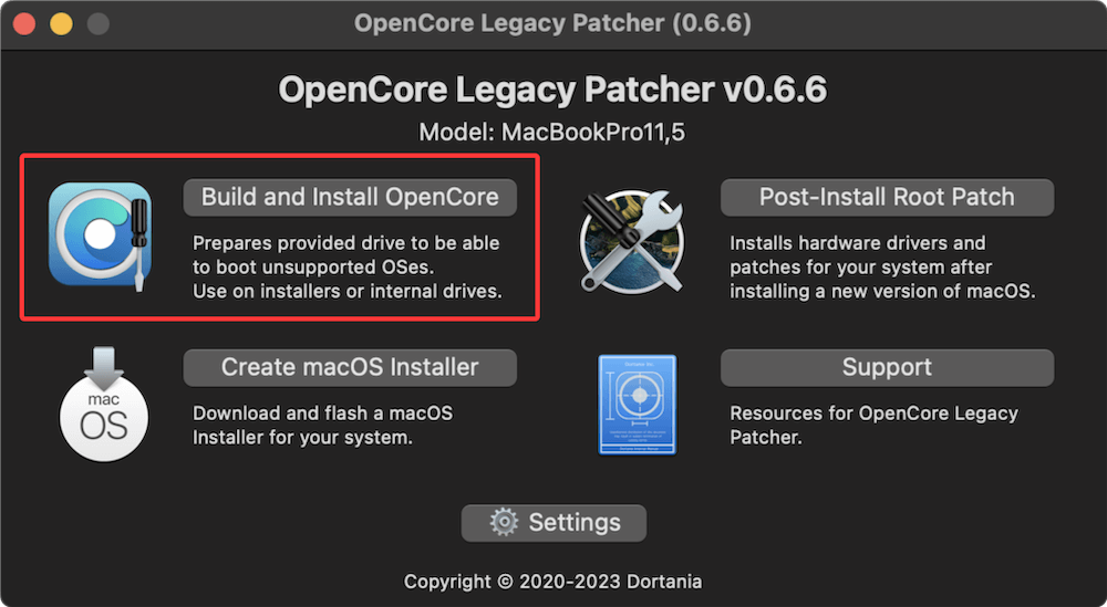 how to use OpenCore Legacy Patcher