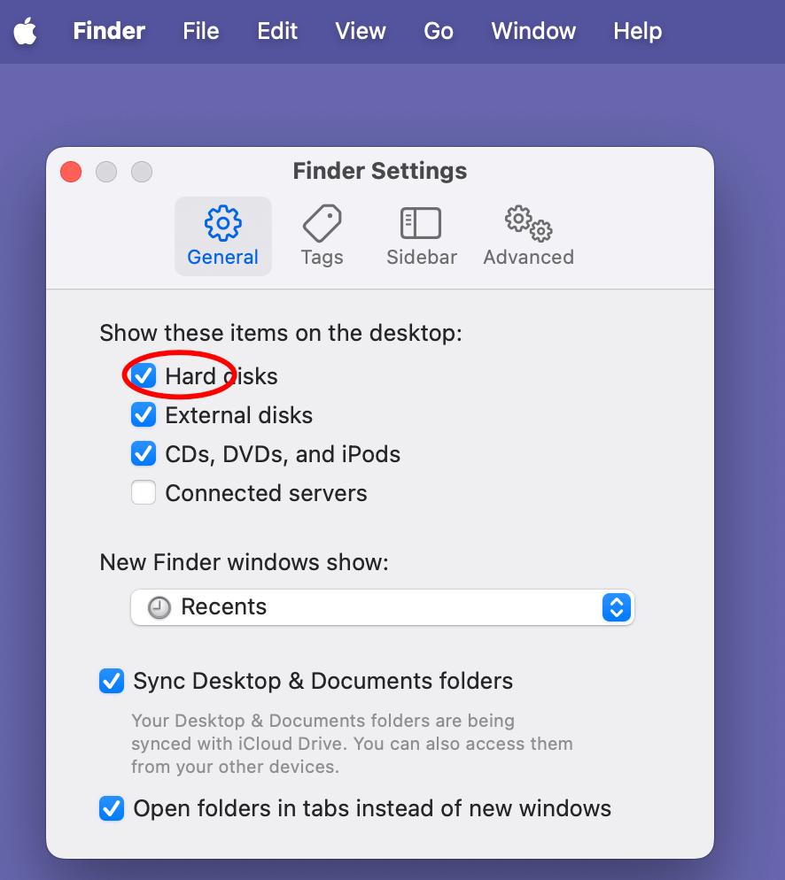 Take the hard disk choice off the list