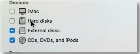 Remove the hard disk choice from the list