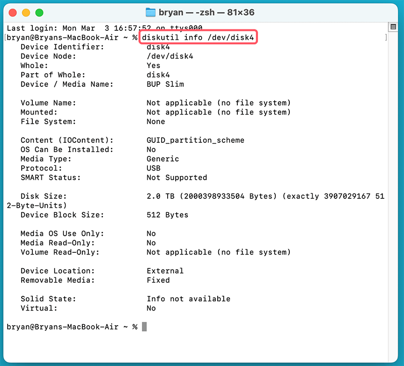 Check the Current File System