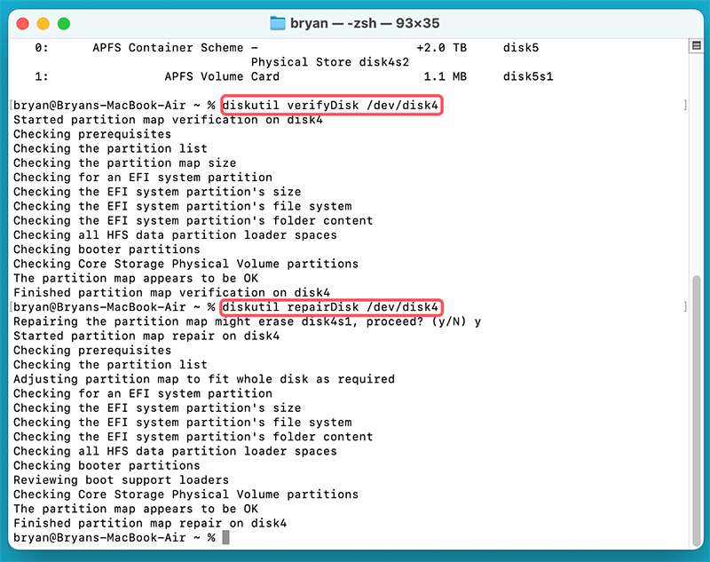 Run First Aid to Fix Errors