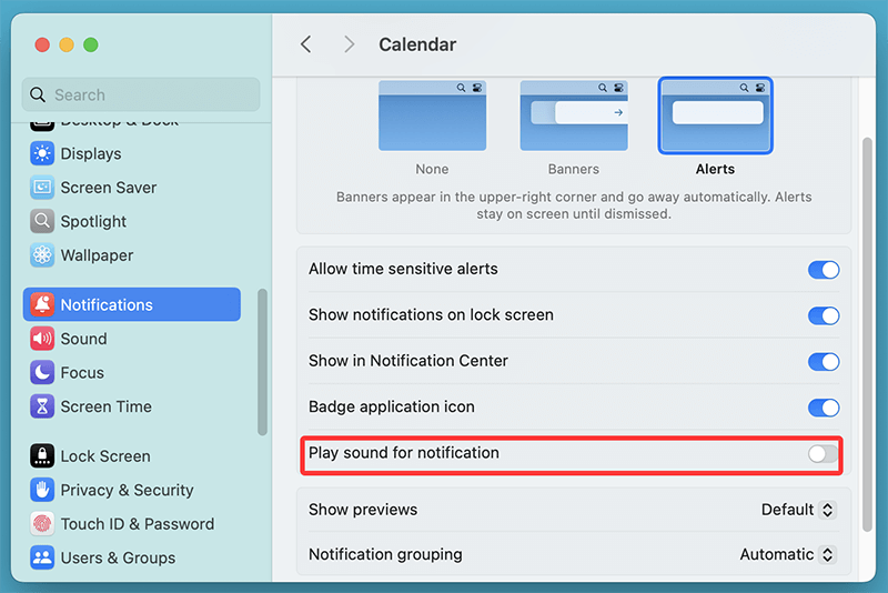 Turn Off Notification Sounds