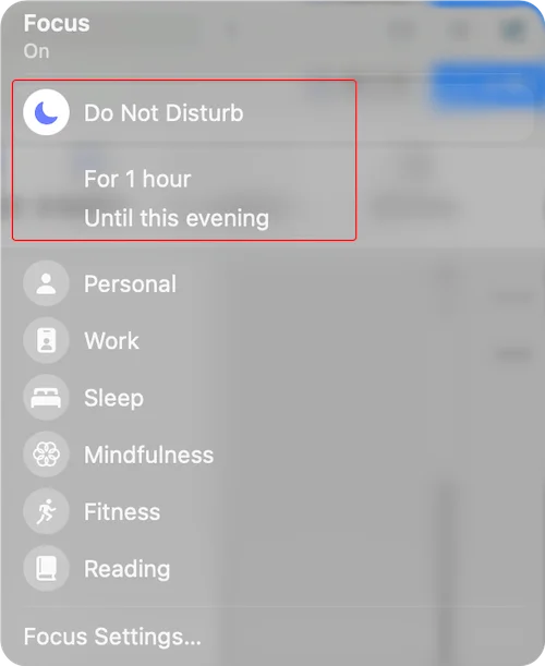 turn off notifications on Mac