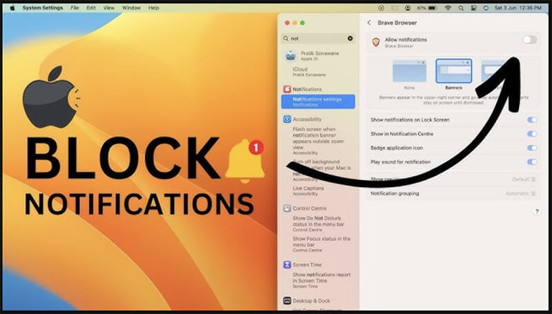 turn off Mac notifications