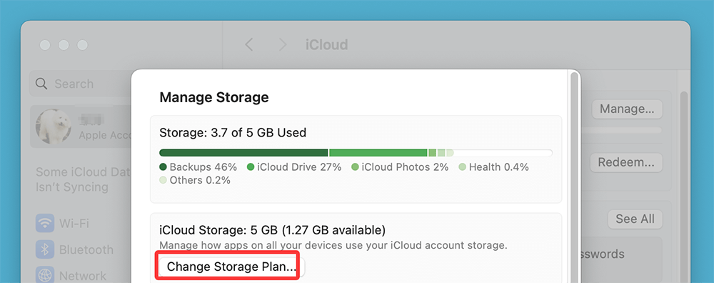 Upgrade iCloud Storage