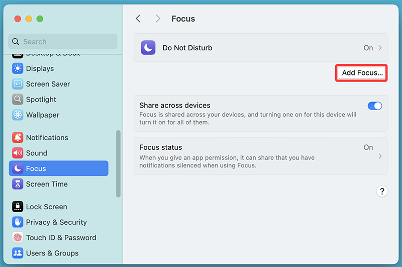 Use Focus Mode with 'Allow None'