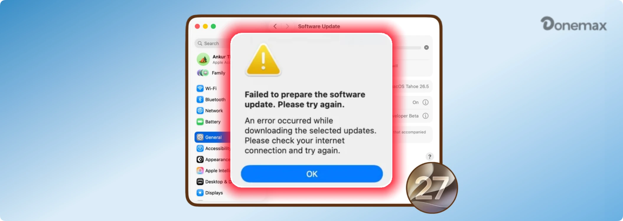 fix macOS 27 installation failed