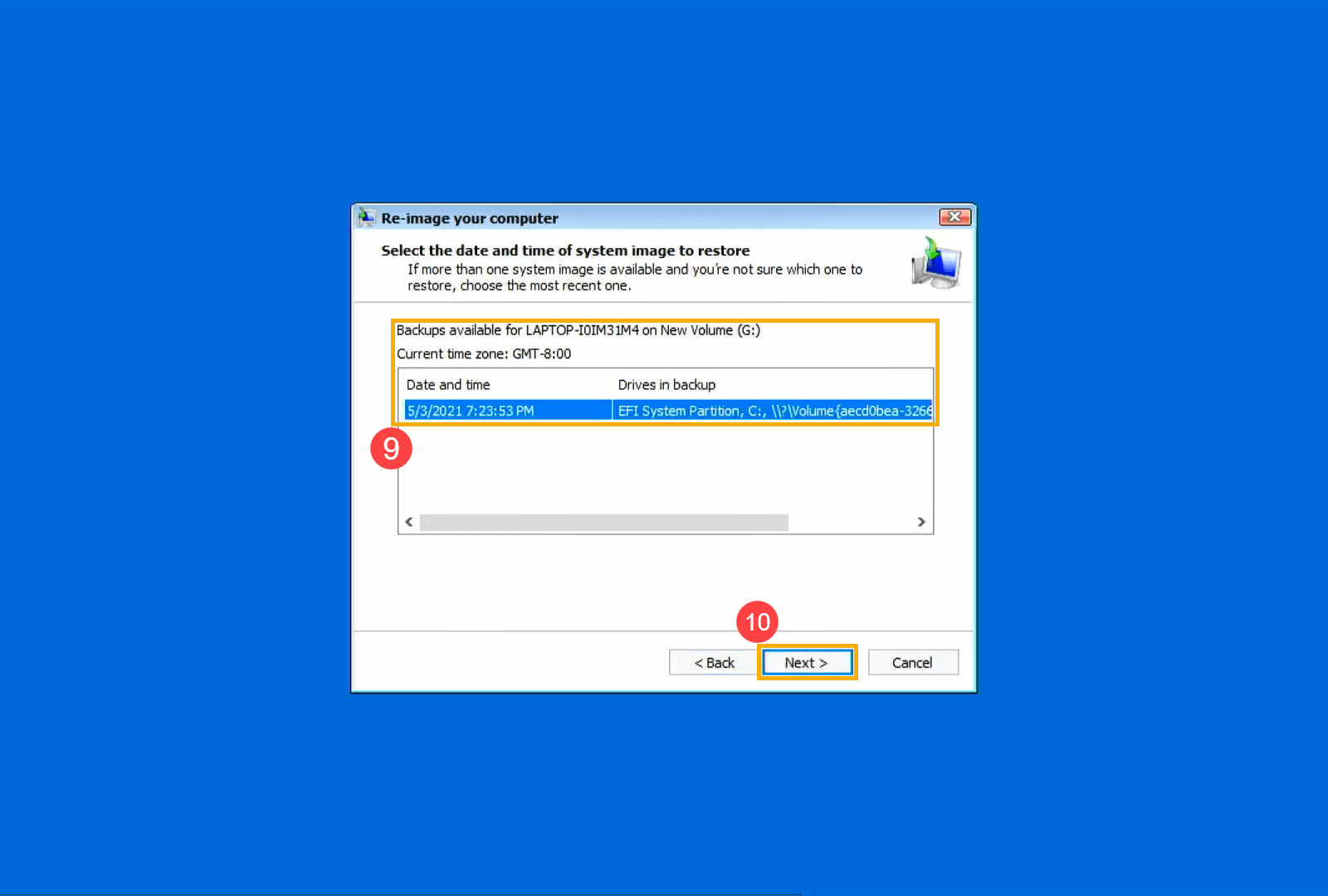 make a full backup of Windows 10 PC