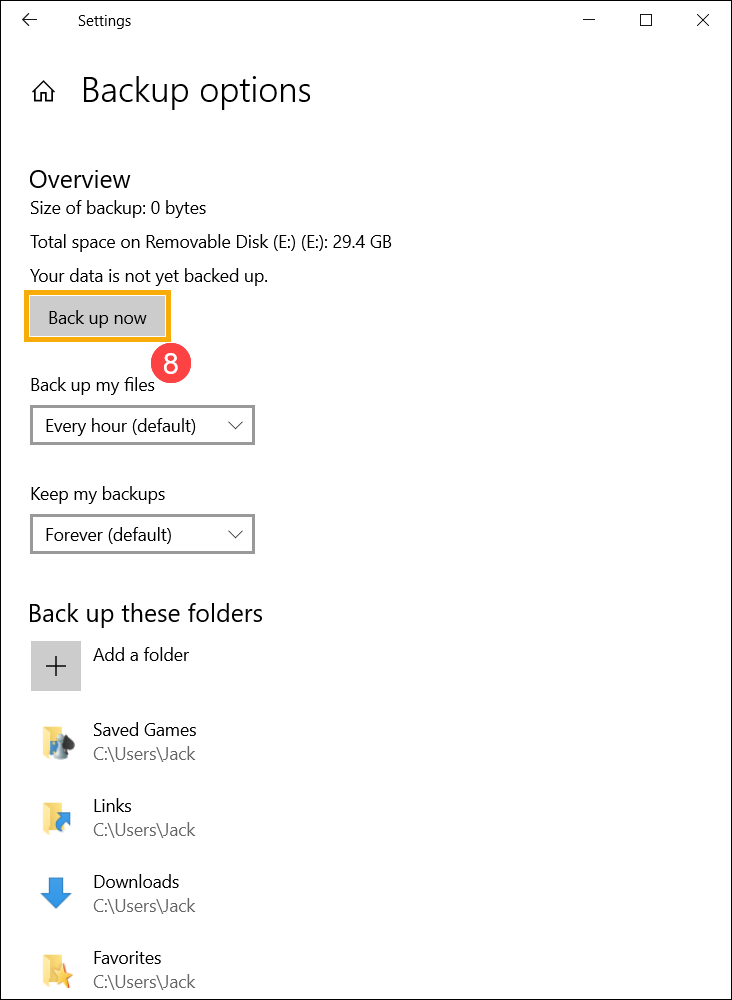 make a full backup of Windows 10 PC