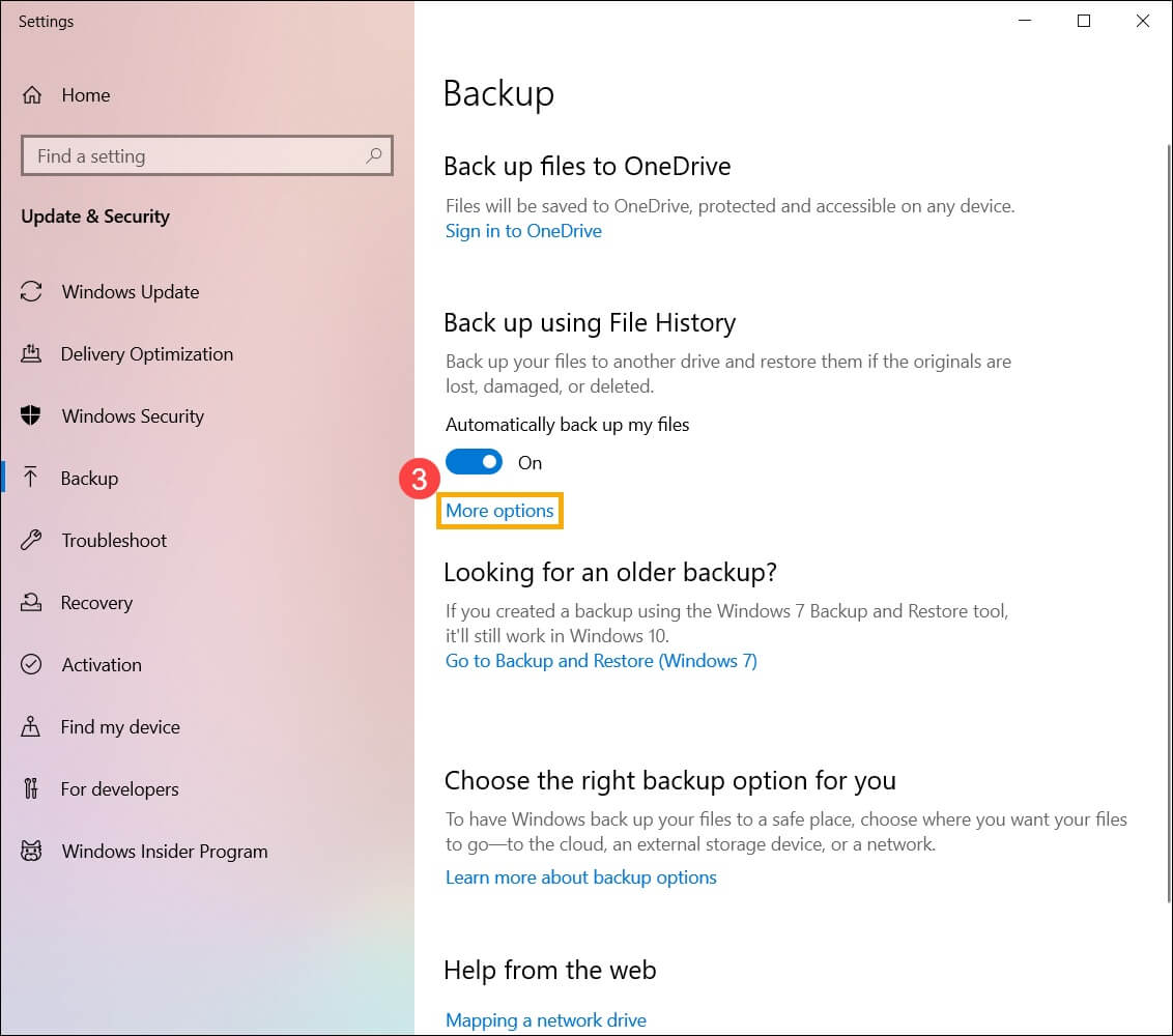 make a full backup of Windows 10 PC