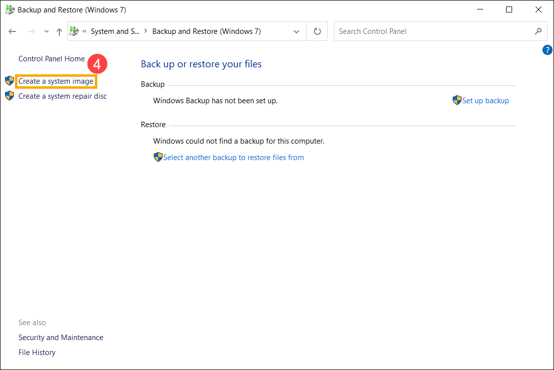 make a full backup of Windows 10 PC