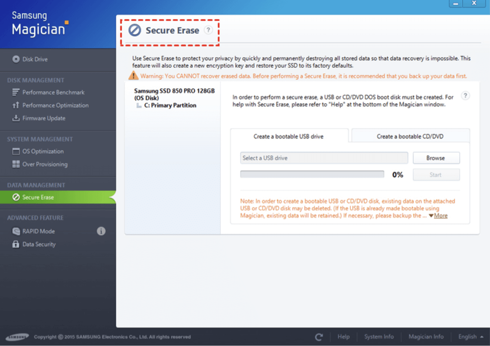 make SSD data unrecoverable