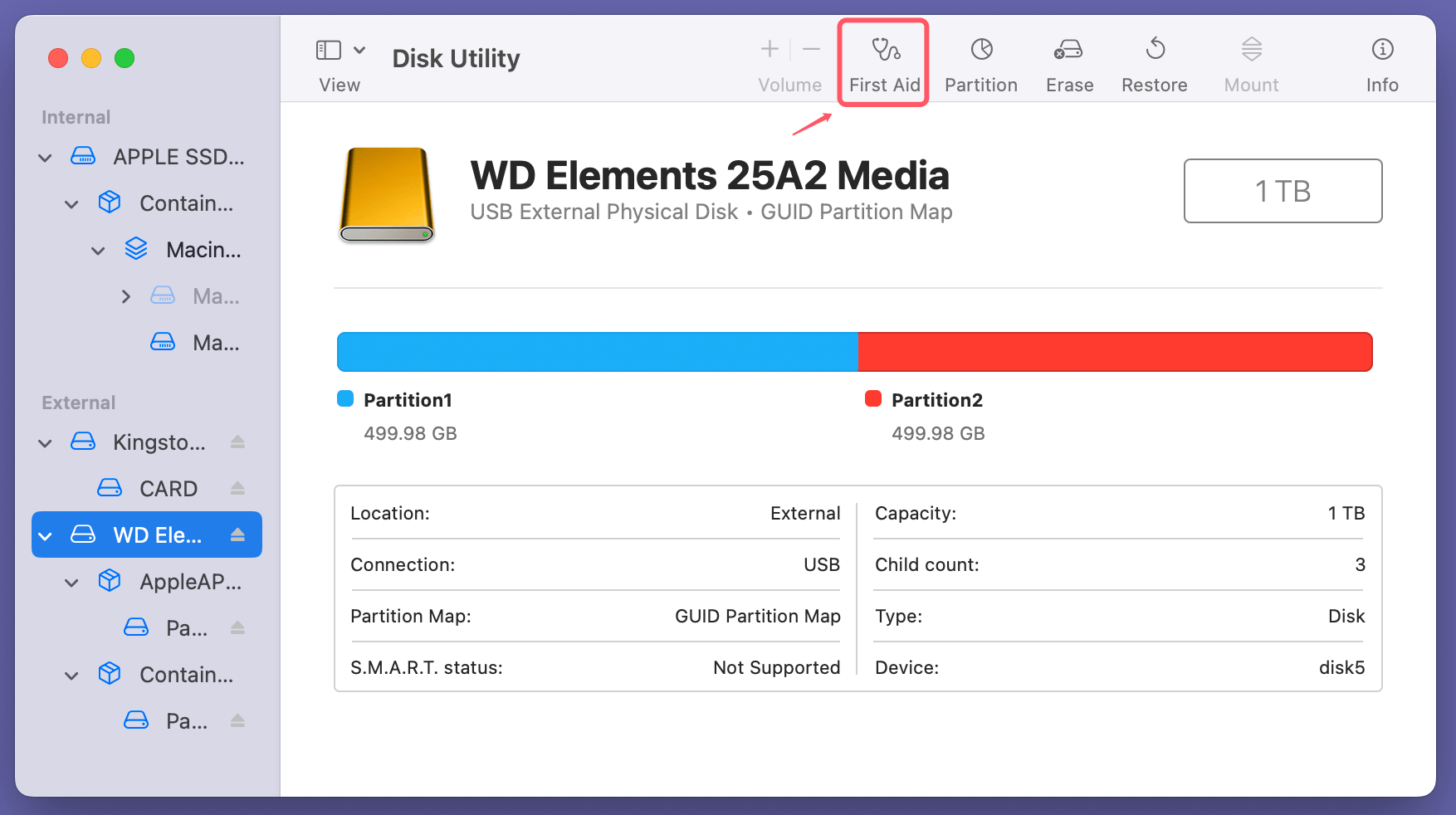 merge partitions on Mac