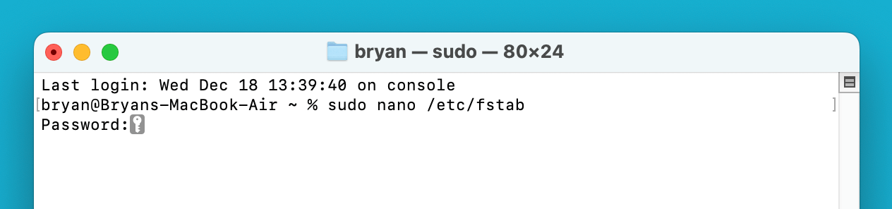 Mounting a BOOTCAMP NTFS partition with read-write access on macOS