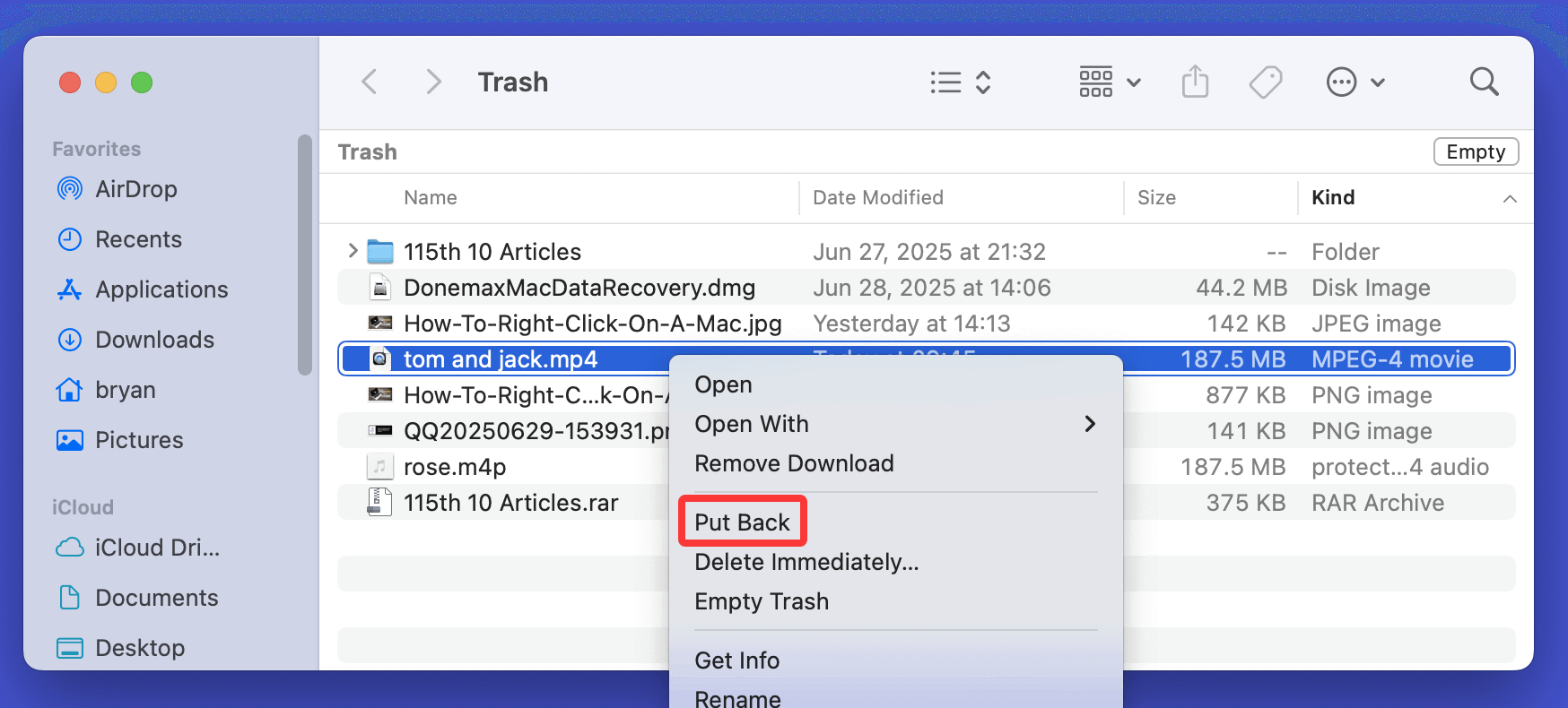 recover deleted MP4 video