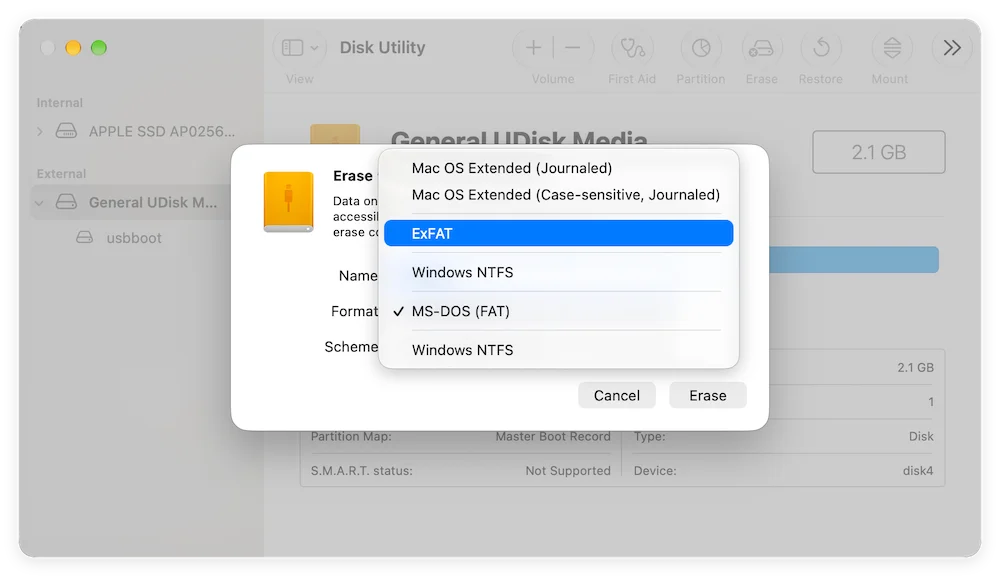 exFAT vs FAT32 vs NTFS