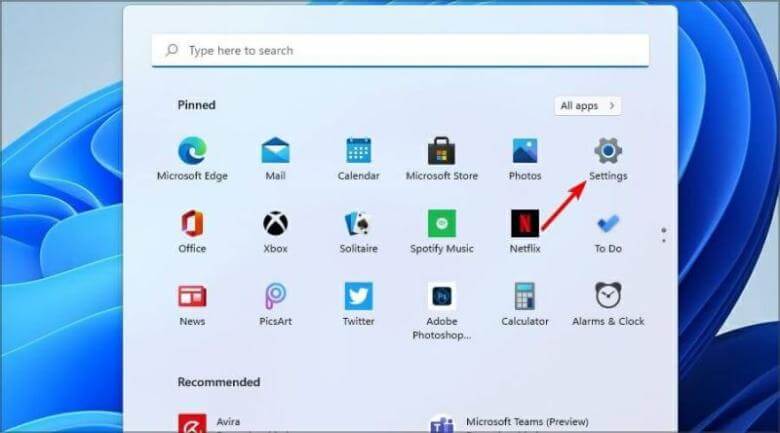 Change account password settings