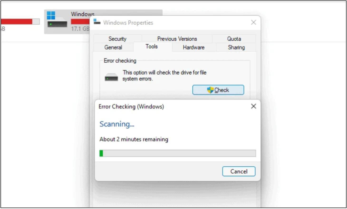 Check Disk программа.