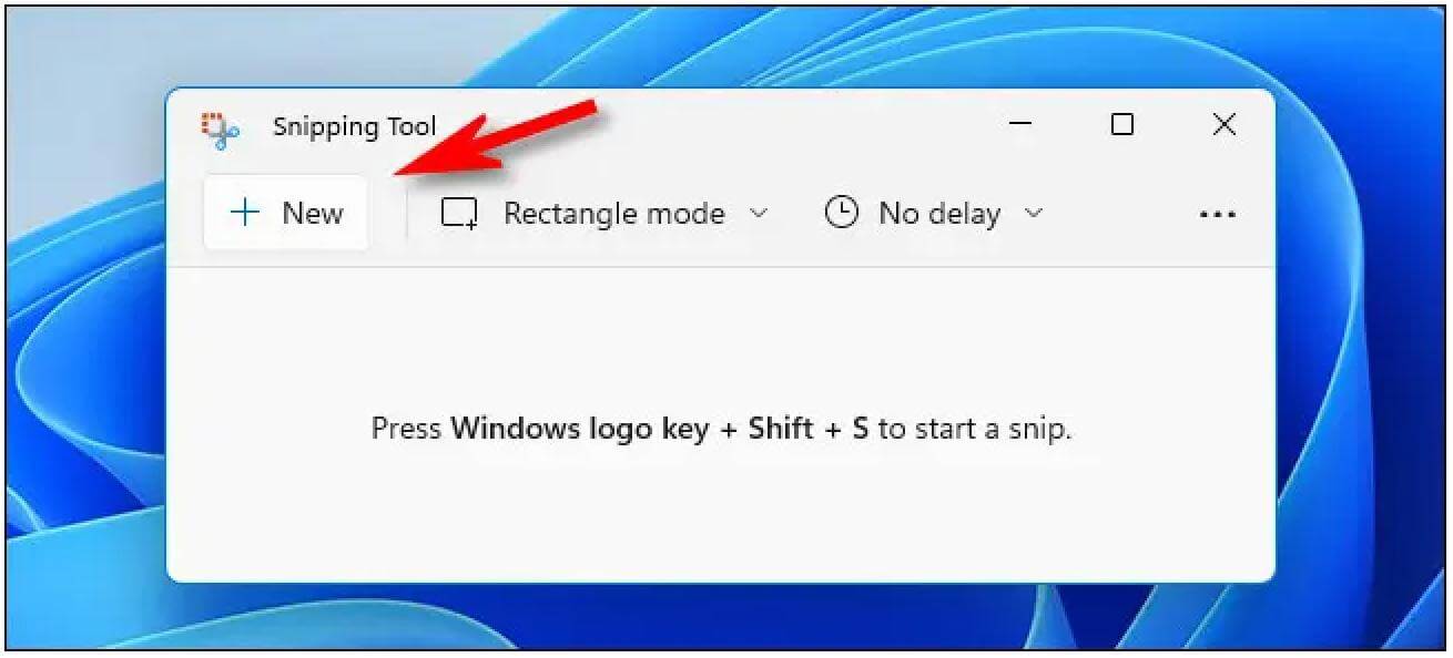 Screenshot for Windows 11 using Snipping tool