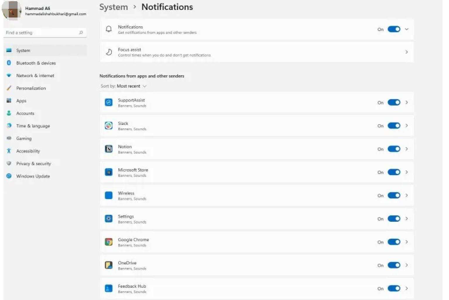 Turn off notifications