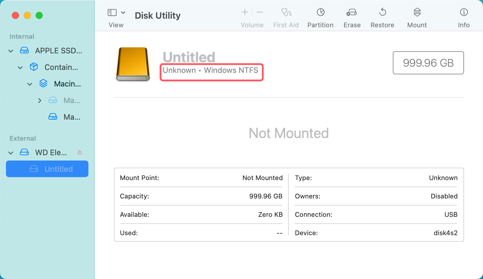 USB Drive Shows No Files When Being Opened on Mac
