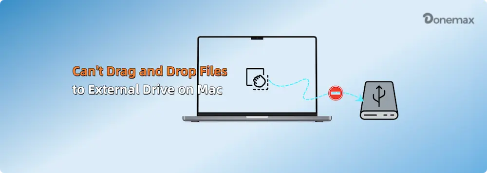 why can't i drag and drop files to external drive Mac