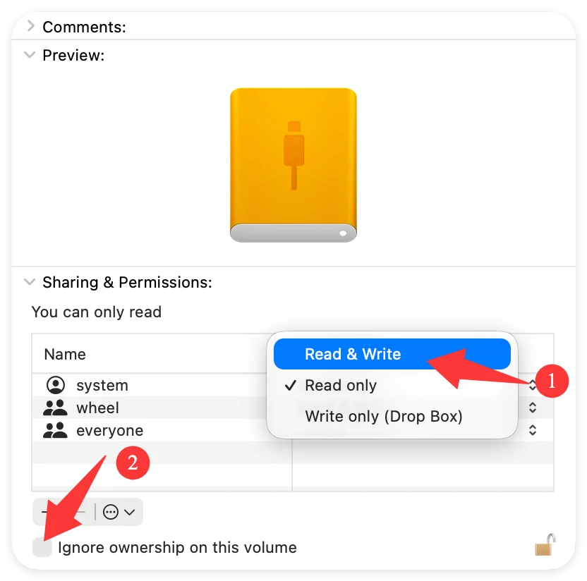 can not write data to external hard drive on macOS 27 Golden Gate
